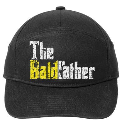 The Baldfather Funny Birthday For Bald 7-Panel Snapback Hat