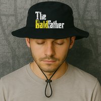 The Baldfather Funny Birthday For Bald Bucket Hat