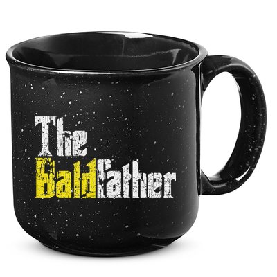 The Baldfather Funny Birthday For Bald 15oz Campfire Ceramic Mug