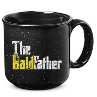 The Baldfather Funny Birthday For Bald 15oz Campfire Ceramic Mug