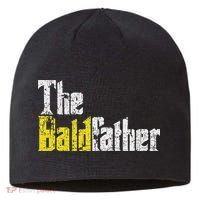 The Baldfather Funny Birthday For Bald Sustainable Beanie