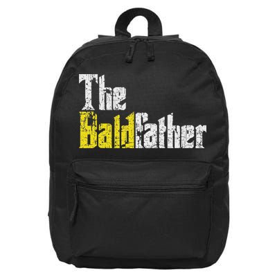 The Baldfather Funny Birthday For Bald 16 in Basic Backpack