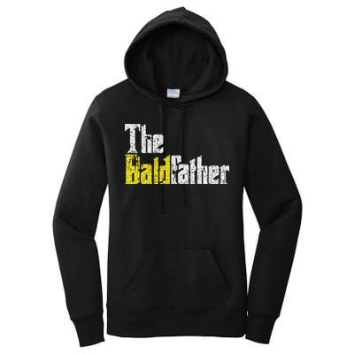 The Baldfather Funny Birthday For Bald Women's Pullover Hoodie
