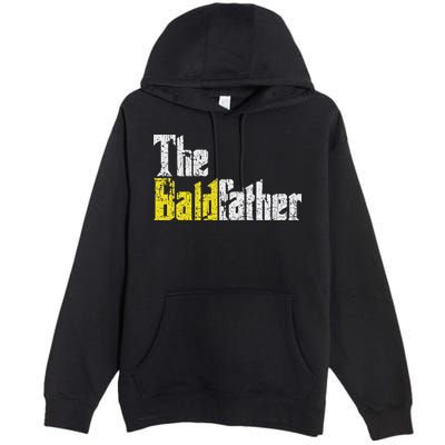 The Baldfather Funny Birthday For Bald Premium Pullover Hoodie