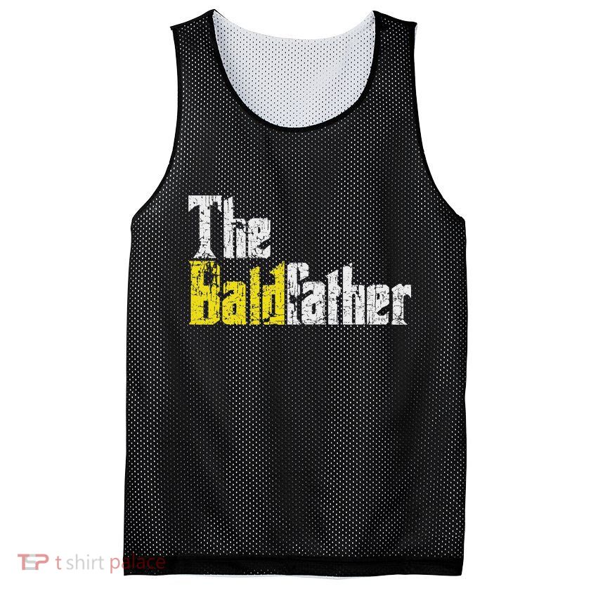 The Baldfather Funny Birthday For Bald Mesh Reversible Basketball Jersey Tank