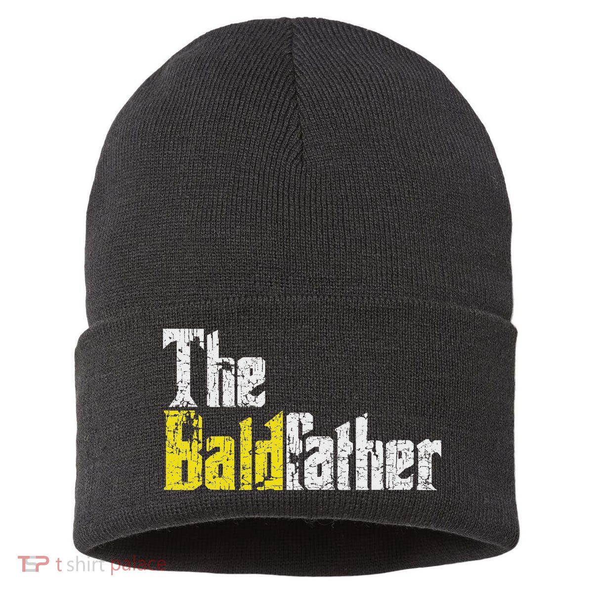 The Baldfather Funny Birthday For Bald Sustainable Knit Beanie