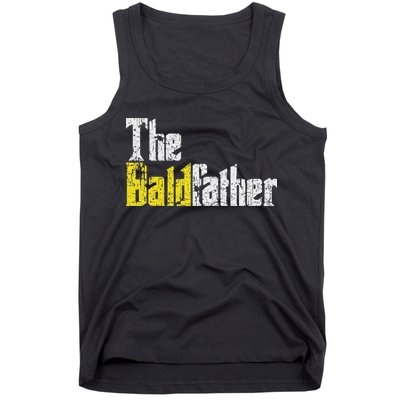 The Baldfather Funny Birthday For Bald Tank Top