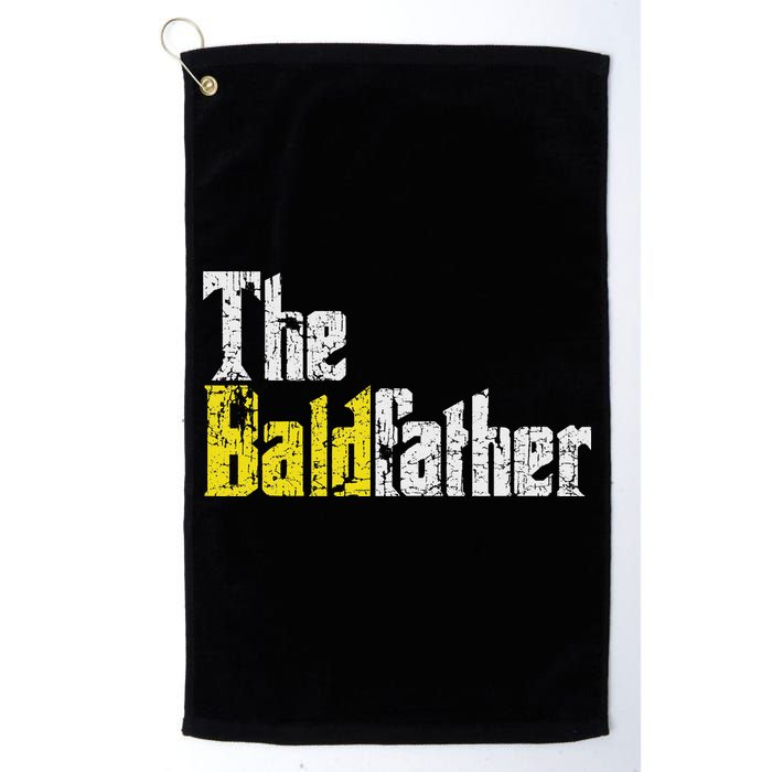 The Baldfather Funny Birthday For Bald Golf Towel