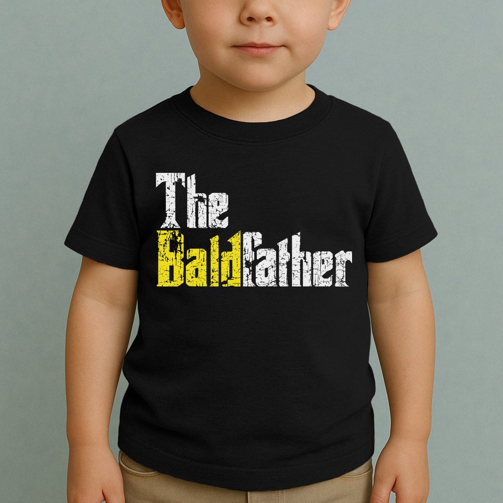The Baldfather Funny Birthday For Bald Toddler T-Shirt