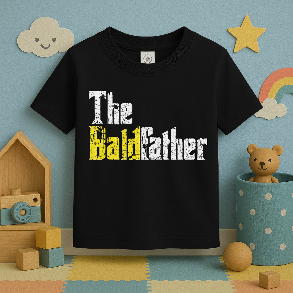 The Baldfather Funny Birthday For Bald Toddler T-Shirt