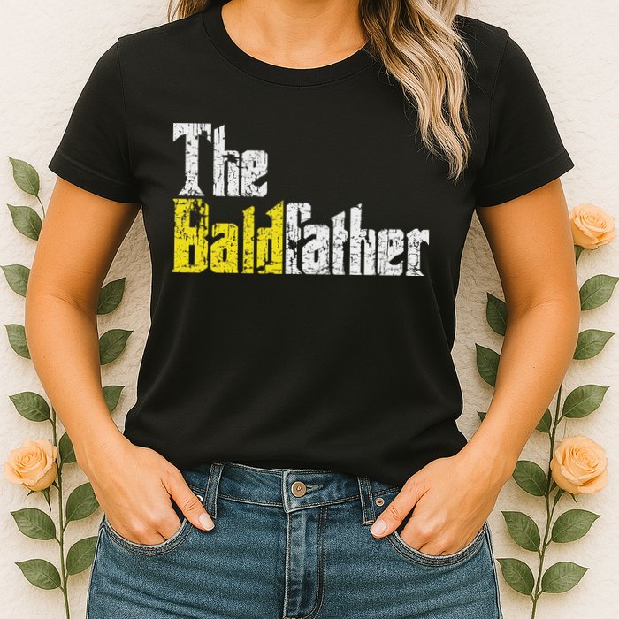 The Baldfather Funny Birthday For Bald Womens T-Shirt