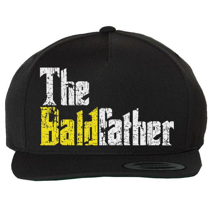 The Baldfather Funny Birthday For Bald Wool Snapback Cap