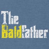 The Baldfather Funny Birthday For Bald Garment-Dyed Sweatshirt