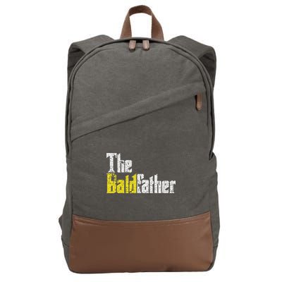 The Baldfather Funny Birthday For Bald Cotton Canvas Backpack