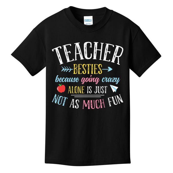 Teacher Besties Funny Teacher Kids T-Shirt