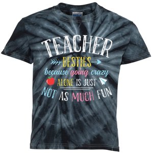 Teacher Besties Funny Teacher Kids Tie-Dye T-Shirt