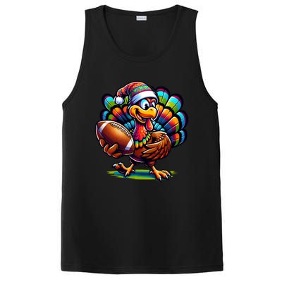 Turkey Bowl Family Football Game Thanksgiving Quarterback Gift PosiCharge Competitor Tank