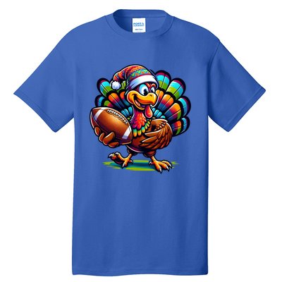 Turkey Bowl Family Football Game Thanksgiving Quarterback Gift Tall T-Shirt