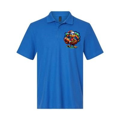 Turkey Bowl Family Football Game Thanksgiving Quarterback Gift Softstyle Adult Sport Polo