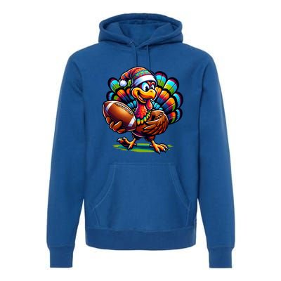 Turkey Bowl Family Football Game Thanksgiving Quarterback Gift Premium Hoodie