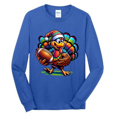 Turkey Bowl Family Football Game Thanksgiving Quarterback Gift Tall Long Sleeve T-Shirt