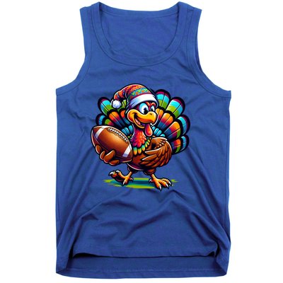 Turkey Bowl Family Football Game Thanksgiving Quarterback Gift Tank Top