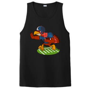 Turkey Bowl Football Player Family Thanksgiving Game Meme Gift PosiCharge Competitor Tank