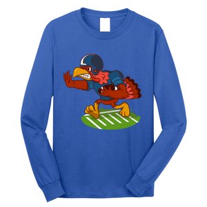 Turkey Bowl Football Player Family Thanksgiving Game Meme Gift Long Sleeve Shirt