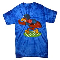 Turkey Bowl Football Player Family Thanksgiving Game Meme Gift Tie-Dye T-Shirt