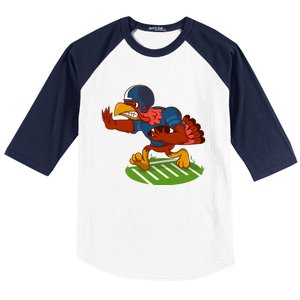 Turkey Bowl Football Player Family Thanksgiving Game Meme Gift Baseball Sleeve Shirt