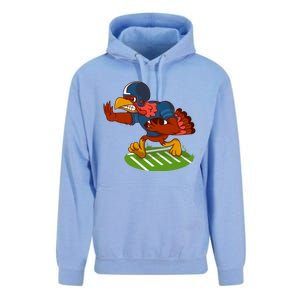 Turkey Bowl Football Player Family Thanksgiving Game Meme Gift Unisex Surf Hoodie