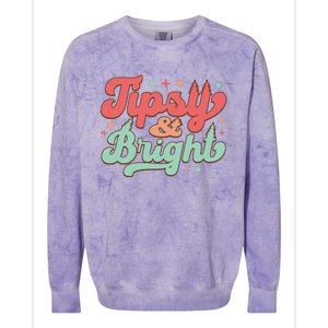 Tipsy & Bright Festive Graphic Colorblast Crewneck Sweatshirt