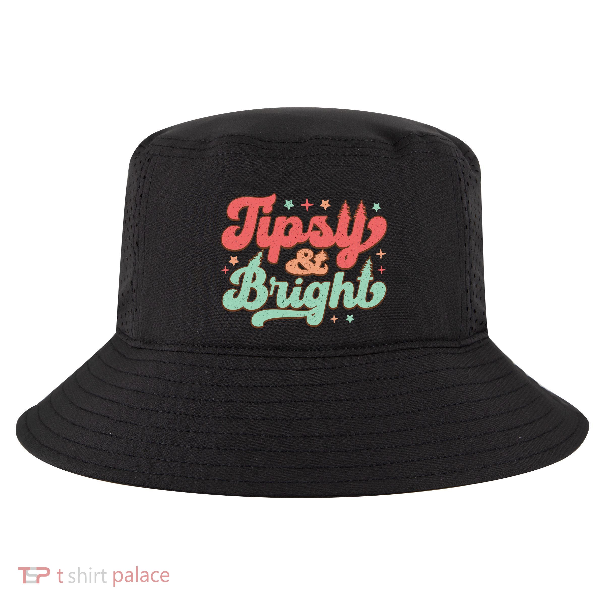 Tipsy & Bright Festive Graphic Cool Comfort Performance Bucket Hat