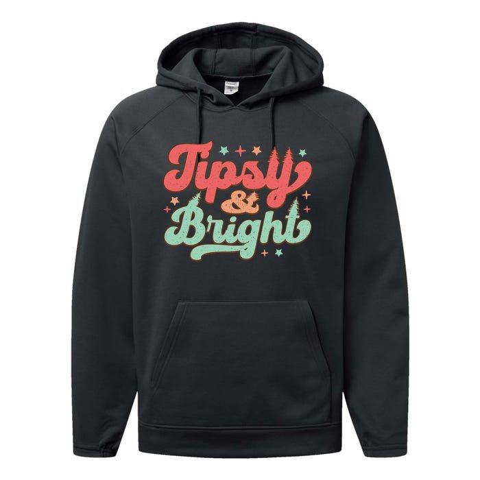 Tipsy & Bright Festive Graphic Performance Fleece Hoodie