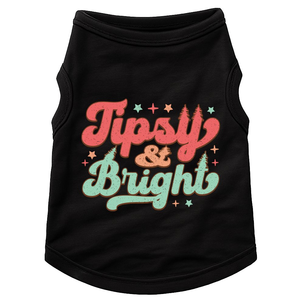 Tipsy & Bright Festive Graphic Doggie Tank