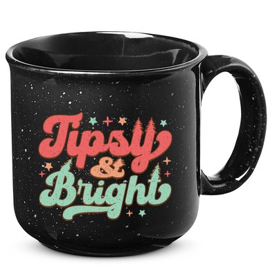 Tipsy & Bright Festive Graphic 15oz Campfire Ceramic Mug