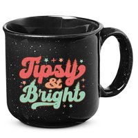 Tipsy & Bright Festive Graphic 15oz Campfire Ceramic Mug