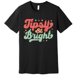 Tipsy & Bright Festive Graphic Premium T-Shirt