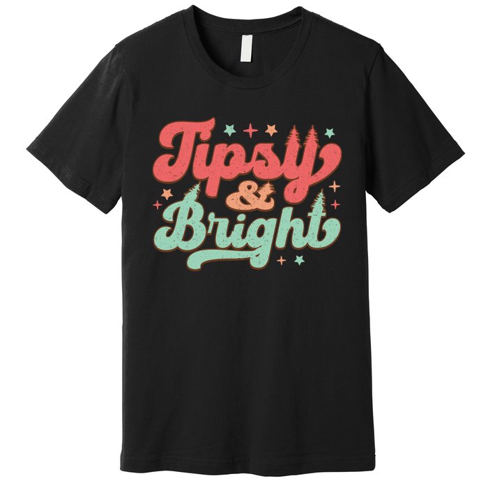 Tipsy & Bright Festive Graphic Premium T-Shirt