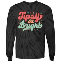 Tipsy & Bright Festive Graphic Tie-Dye Long Sleeve Shirt