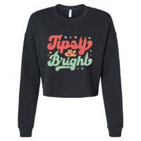 Tipsy & Bright Festive Graphic Cropped Pullover Crew