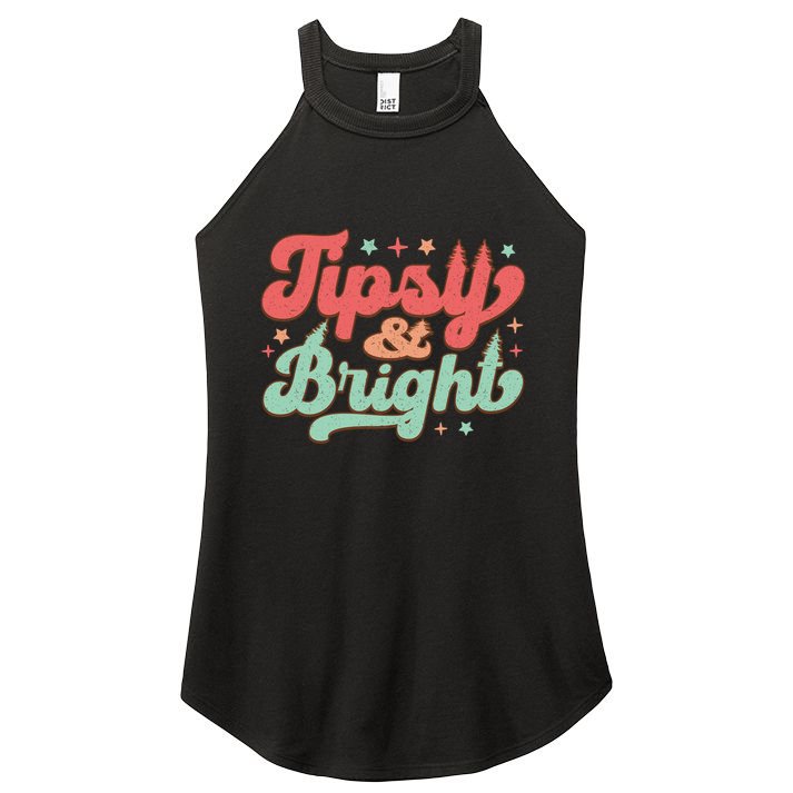 Tipsy & Bright Festive Graphic Women's Perfect Tri Rocker Tank