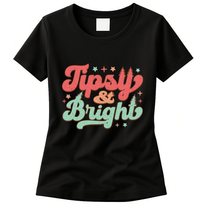 Tipsy & Bright Festive Graphic Womens T-Shirt