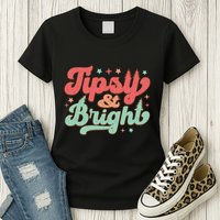 Tipsy & Bright Festive Graphic Womens T-Shirt
