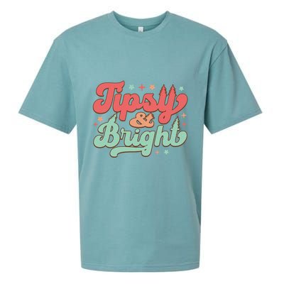Tipsy & Bright Festive Graphic Sueded Cloud Jersey T-Shirt