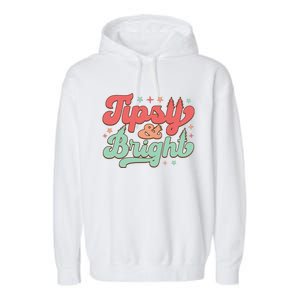 Tipsy & Bright Festive Graphic Garment-Dyed Fleece Hoodie