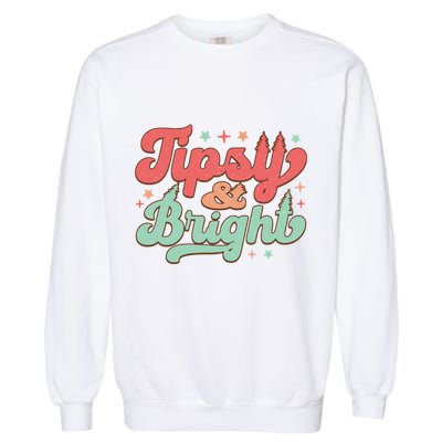 Tipsy & Bright Festive Graphic Garment-Dyed Sweatshirt