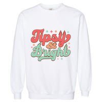 Tipsy & Bright Festive Graphic Garment-Dyed Sweatshirt