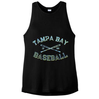 Tampa Bay Florida Baseball Fan Ladies PosiCharge Tri-Blend Wicking Tank