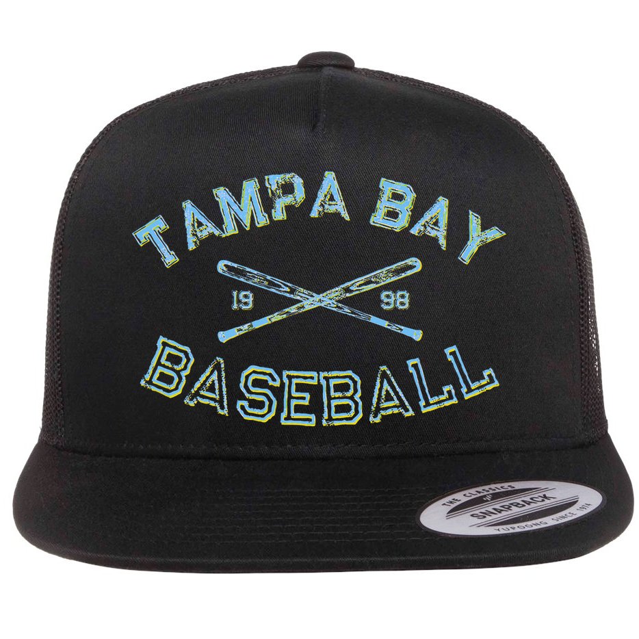 Tampa Bay Florida Baseball Fan Flat Bill Trucker Hat